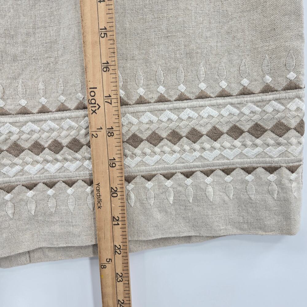 Talbots Women Vtg Coastal Elevated Staple Embroidered Irish Linen Blend Skirt 16 - Picture 10 of 10